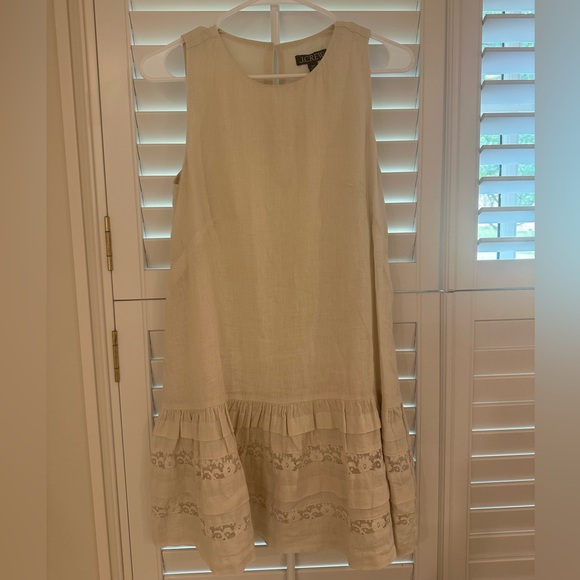 J. Crew Maxine ruffle-trim dress in linen - Picture 2 of 4